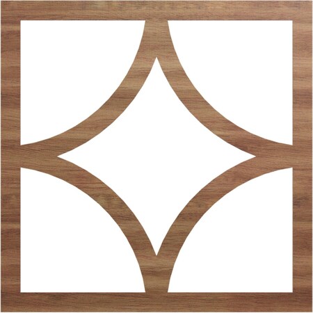 Ekena Millwork Statesman Wood Fretwork Pierced Ceiling Medallion, Walnut, 38"OD x 24 1/4"ID x 3/8"T CMWP38X38X0375STWA